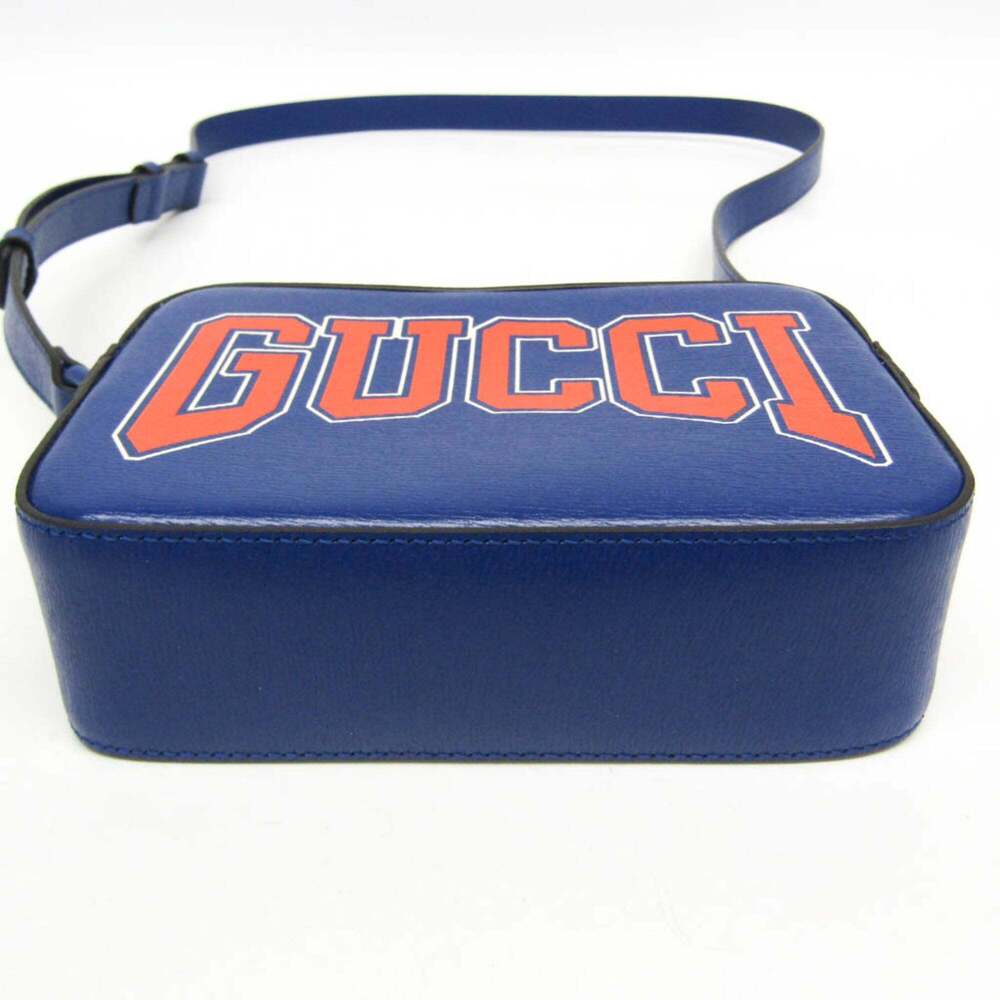 GUCCI Blue Leather Shoulder Bag - Picture 7 of 14